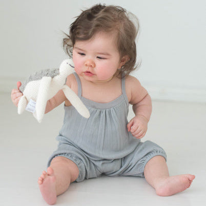 Variegated Ribbed Tank Romper