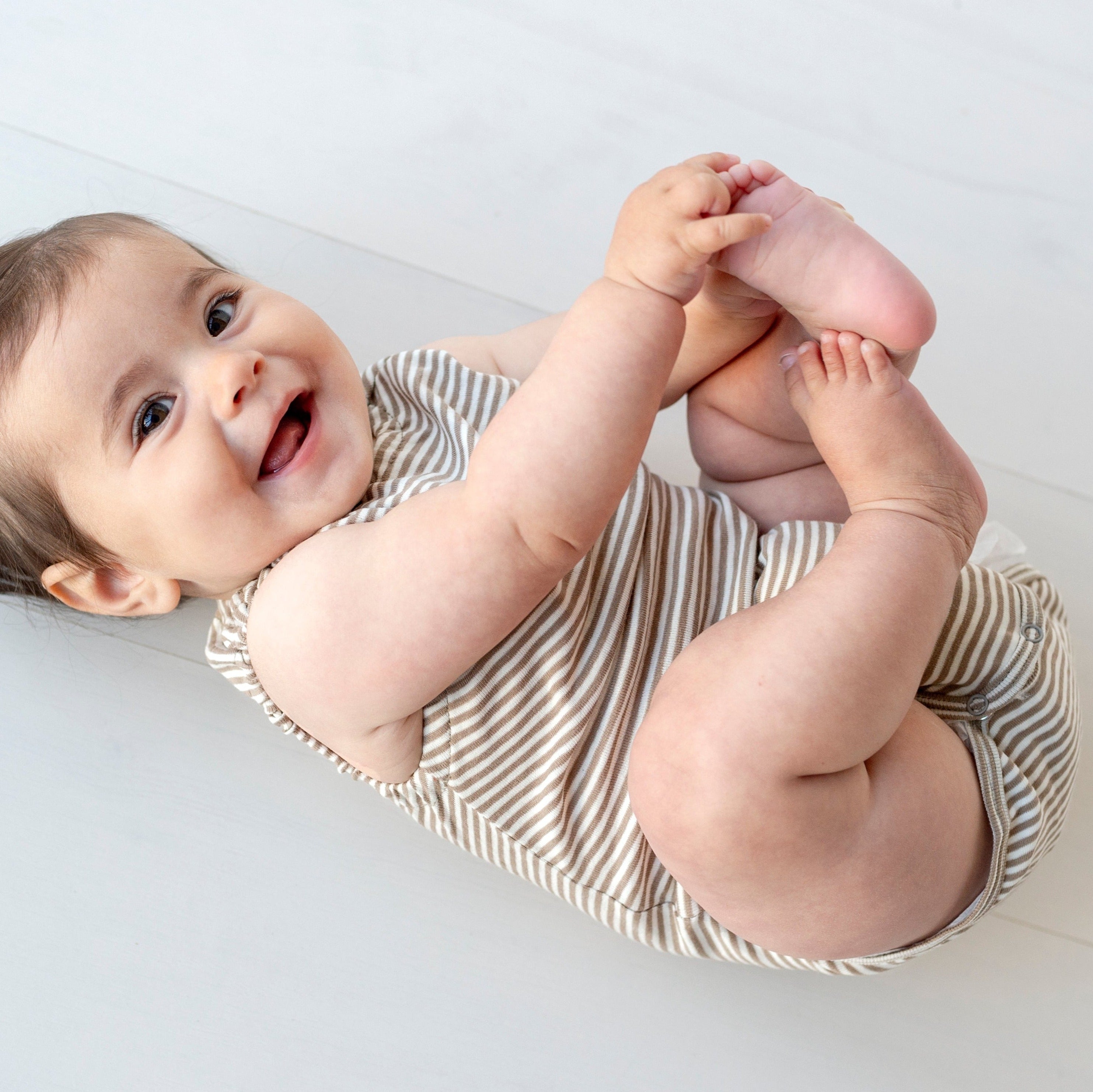 Elastic Striped Onesie